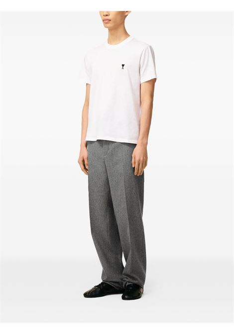 t-shirt contrasted adc unisex bianca AMI PARIS | HTS346.724100